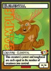 Elemental Token – Custom: mad deer